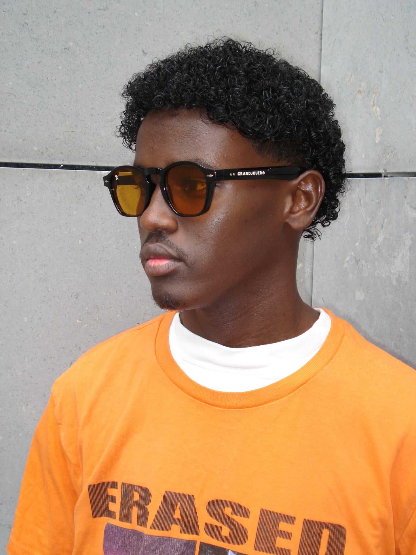 GRANDJOUER® Raizen Shades – Black Frame Orange Lens