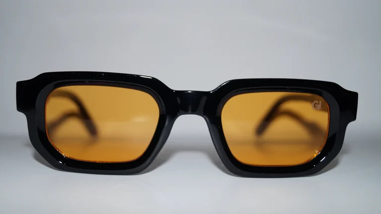 GRANDJOUER® Zeitaku Shades – Black Frame Orange Lens