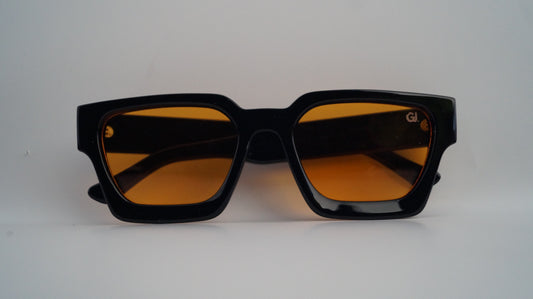 GRANDJOUER® Akura Shades – Black Frame Orange Lens