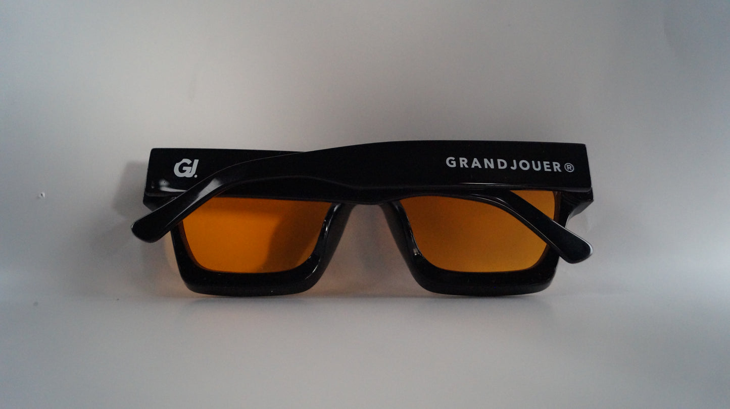 GRANDJOUER® Akura Shades – Black Frame Orange Lens