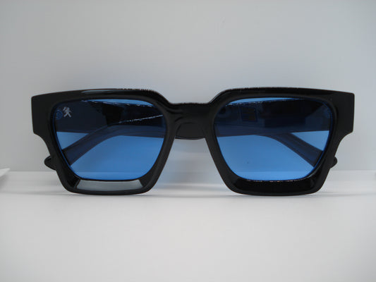 GRANDJOUER® Akura Shades – Black Frame Blue Lens
