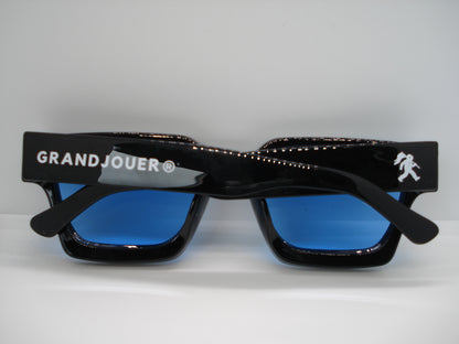 GRANDJOUER® Akura Shades – Black Frame Blue Lens