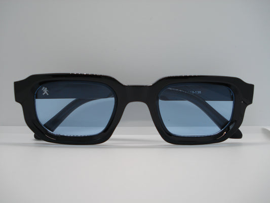 GRANDJOUER® Zeitaku Shades – Black Frame Blue Lens