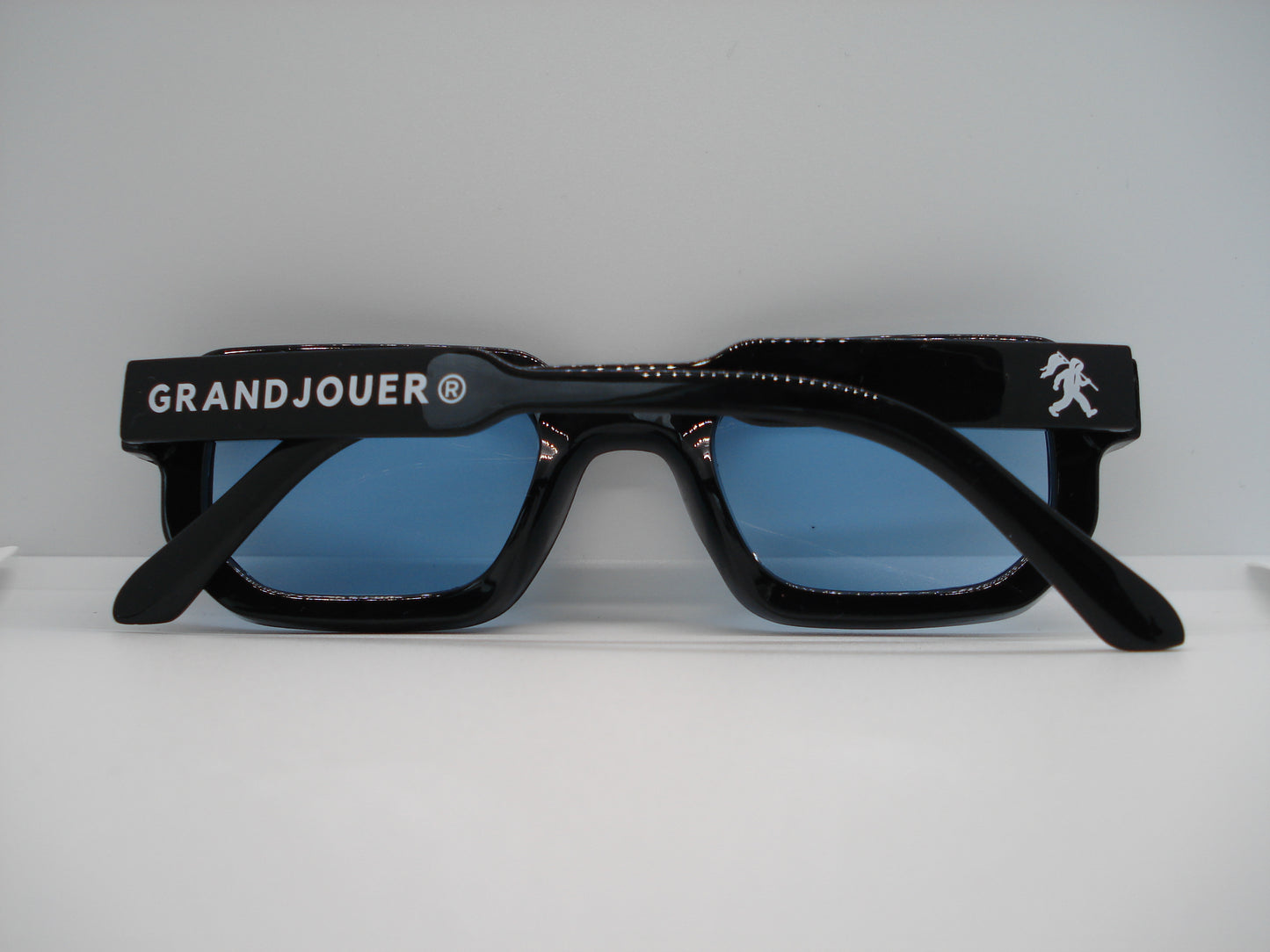 GRANDJOUER® Zeitaku Shades – Black Frame Blue Lens
