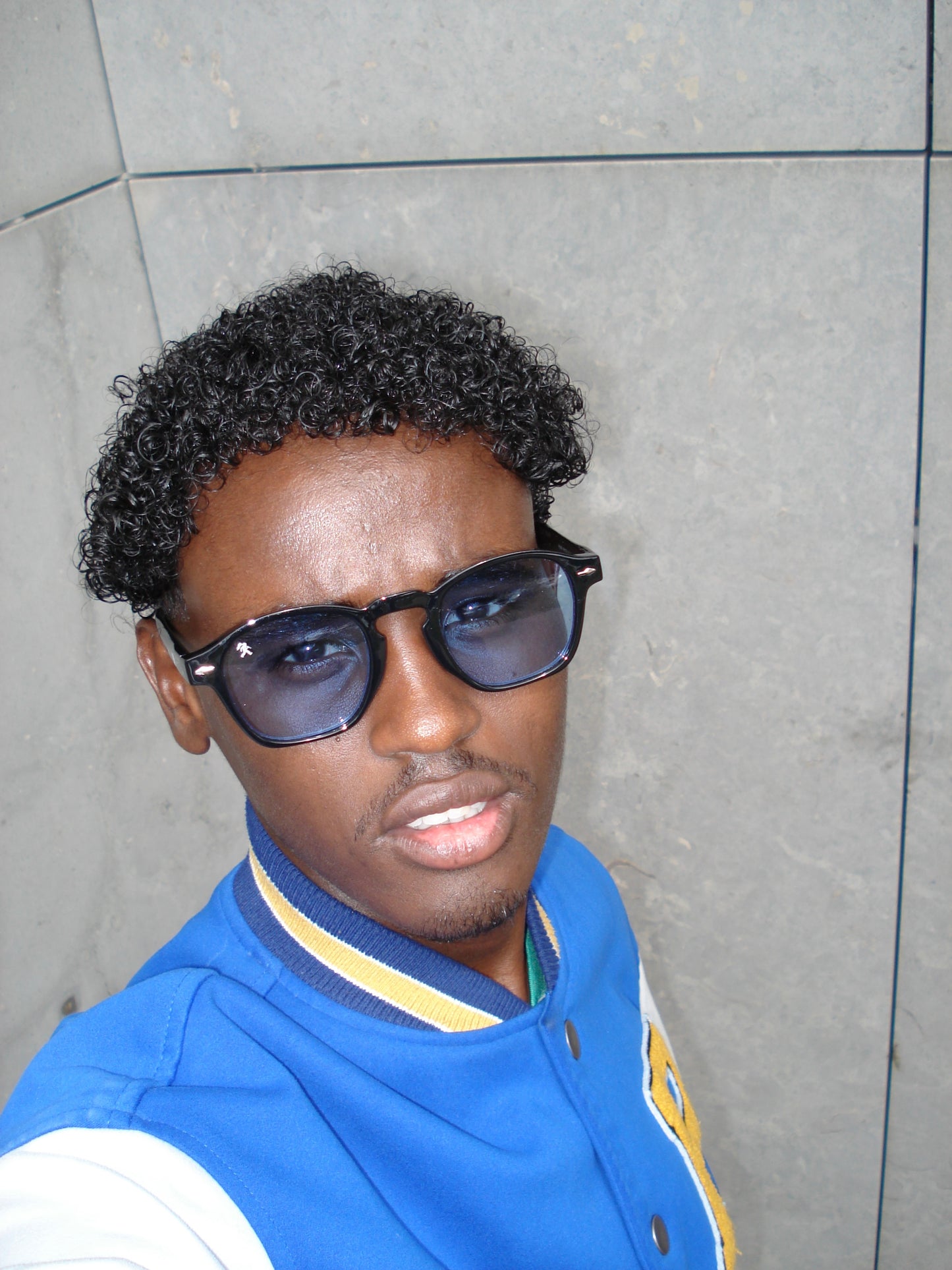 GRANDJOUER® Raizen Shades – Black Frame Blue Lens